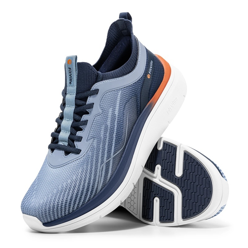 Sneaker Box - FitVille Men's Walking Sneakers Wide Toe