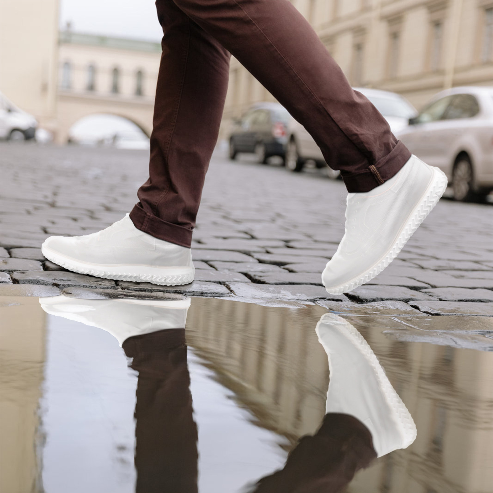 2 Pairs White L Size Waterproo - Sneaker Protector ulasan dan harga