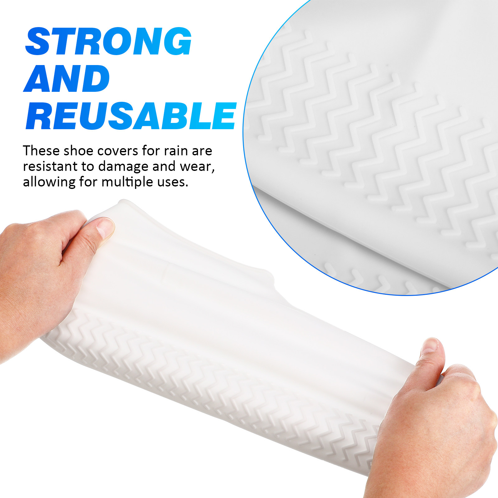 2 Pairs White L Size Waterproo - Sneaker Protector ulasan dan harga